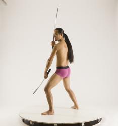 Elmer Different Poses With Katanas